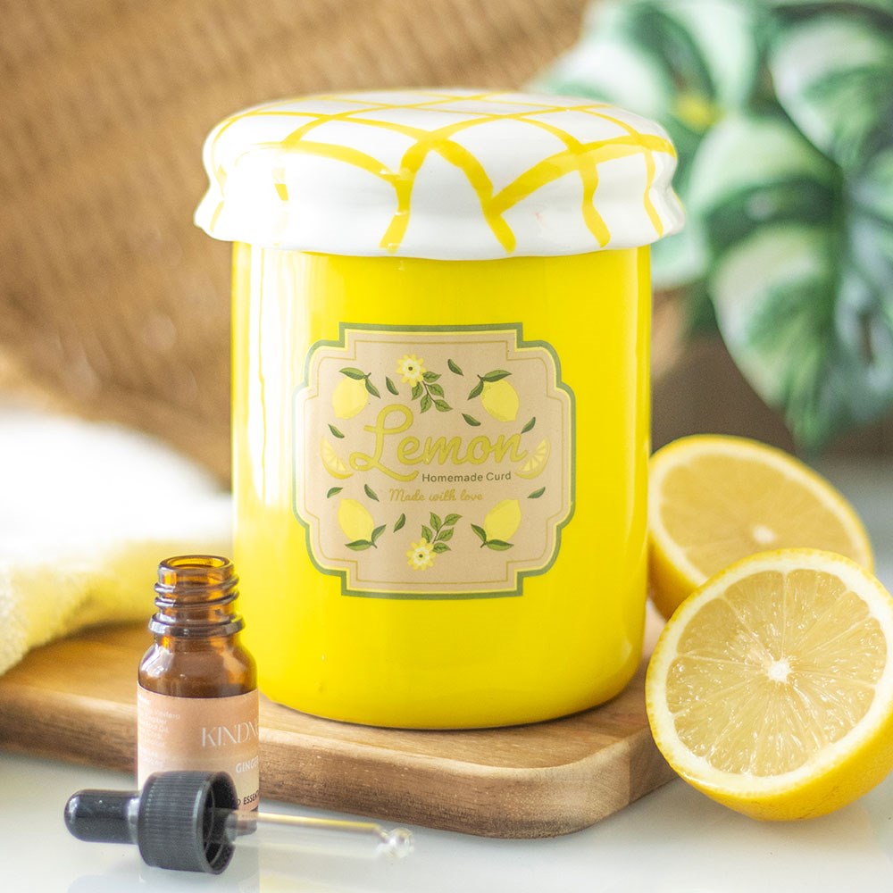 *Lemon Curd Jar Ceramic Oil Burner and Wax Warmer (12/24)