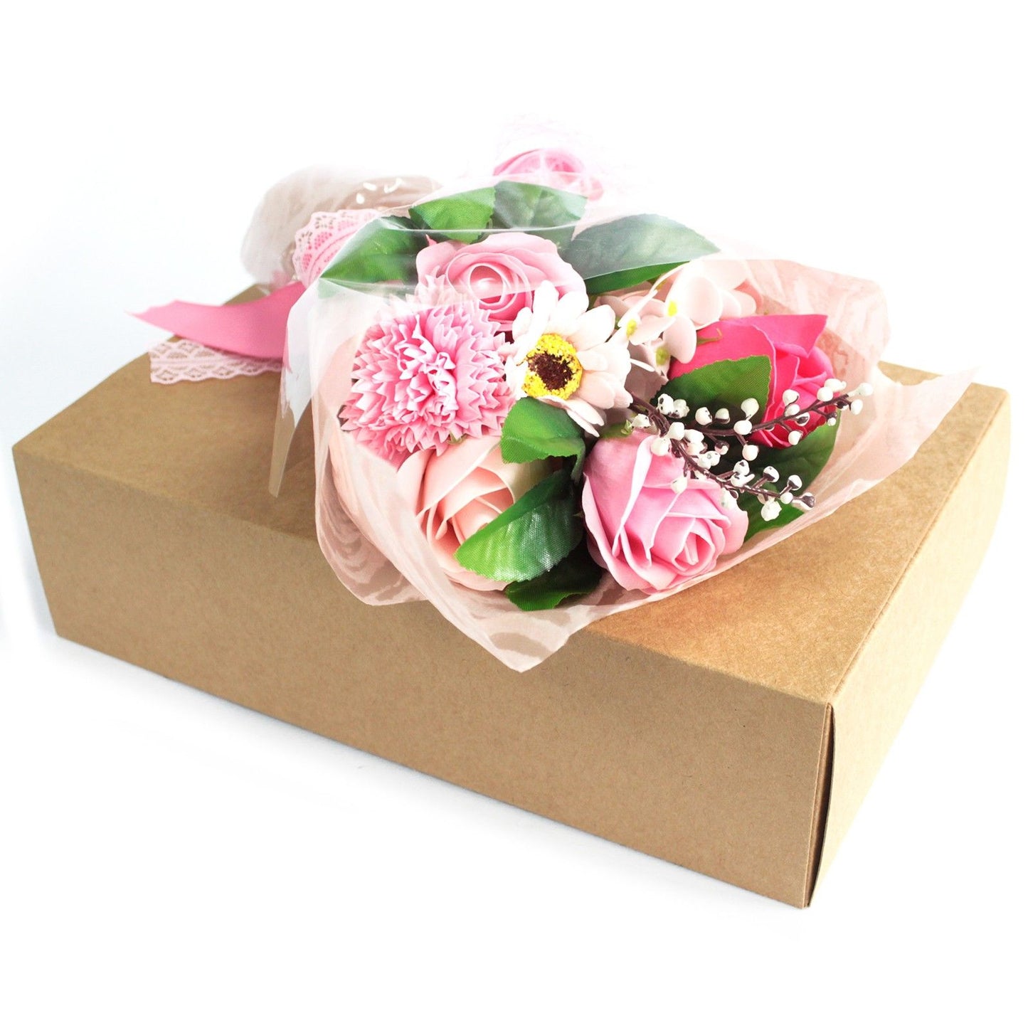 Pink Boxed Hand Soap Flower Bouquet - Special