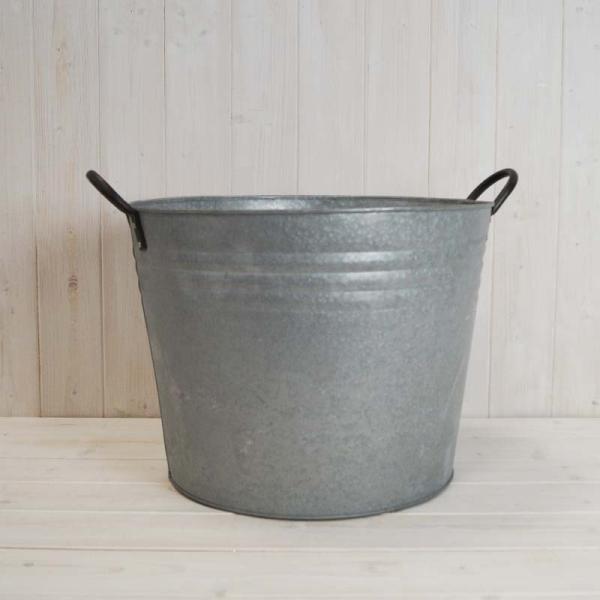 420155-1 Round Aged Zinc Planter