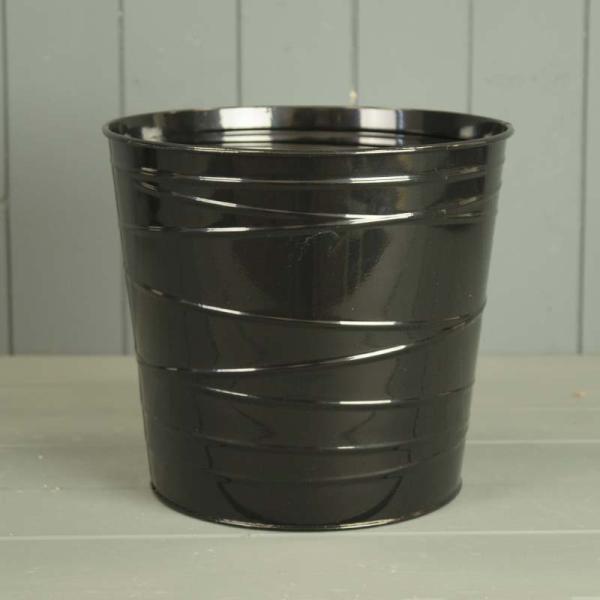 23cm Black Zinc Pot (with drainage Holes) Weight-358g