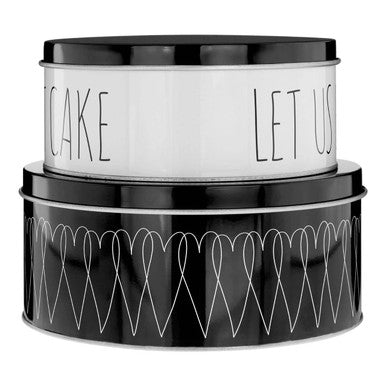 Paice Heartlines Cake Storage Tins Set Of 2