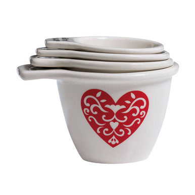 Set Of 4 Heart Measuring Cups