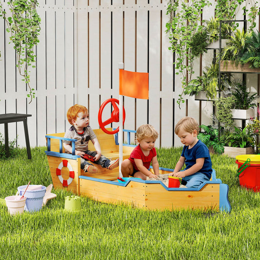 Outsunny Sand pit Kids Children Sandpit