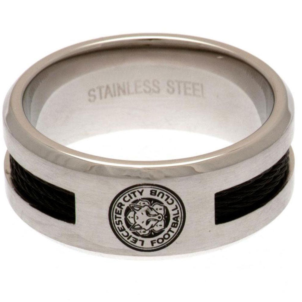 Leicester City FC Black Inlay Ring Small