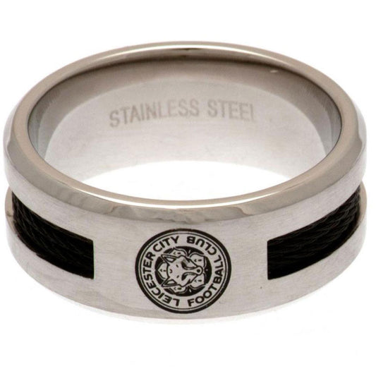 Leicester City FC Black Inlay Ring Medium