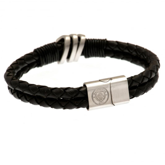 Manchester City FC Leather Bracelet