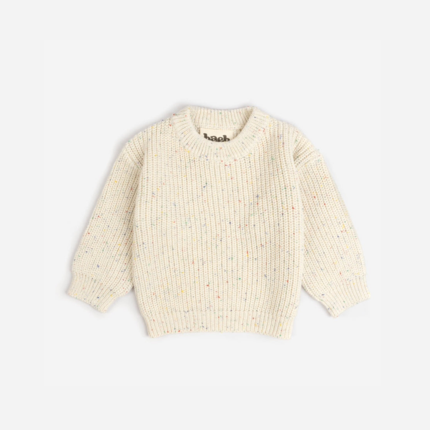 Oversized Cotton Sweater - Speckled