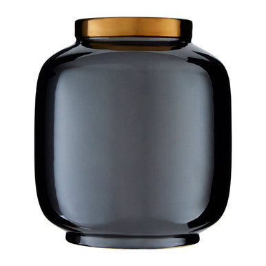 Stellar Black Metallic Vase