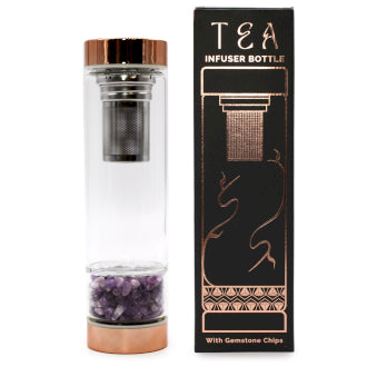 Crystal Glass Tea Infuser Bottle