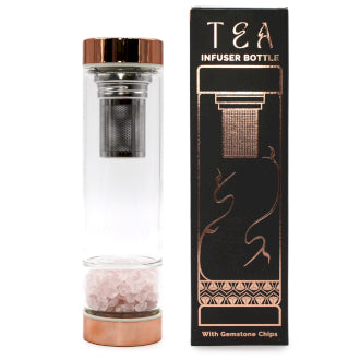 Crystal Glass Tea Infuser Bottle