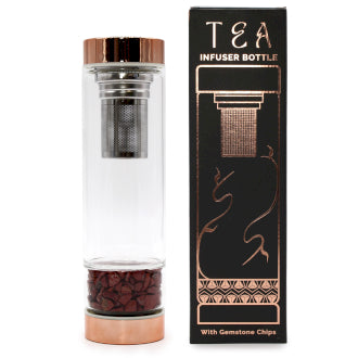 Crystal Glass Tea Infuser Bottle