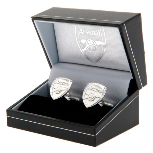 Arsenal FC Sterling Silver Crest Cufflinks