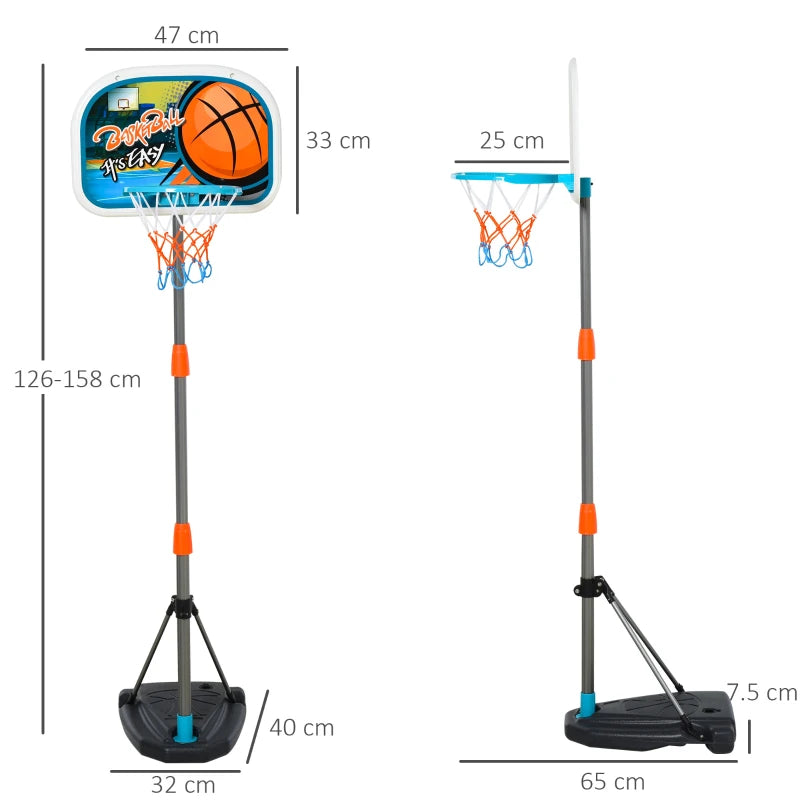 HOMCOM Kids Basketball Hoop and Stand
