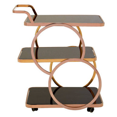 Alvaro Rose Gold Drinks Trolley