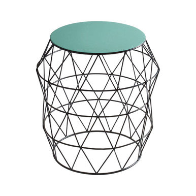 Corina Side Table With Green Enamel Top