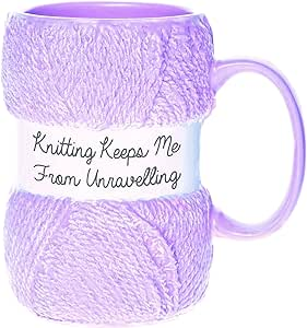 Knitting Keeps Me from Unravelling Mug