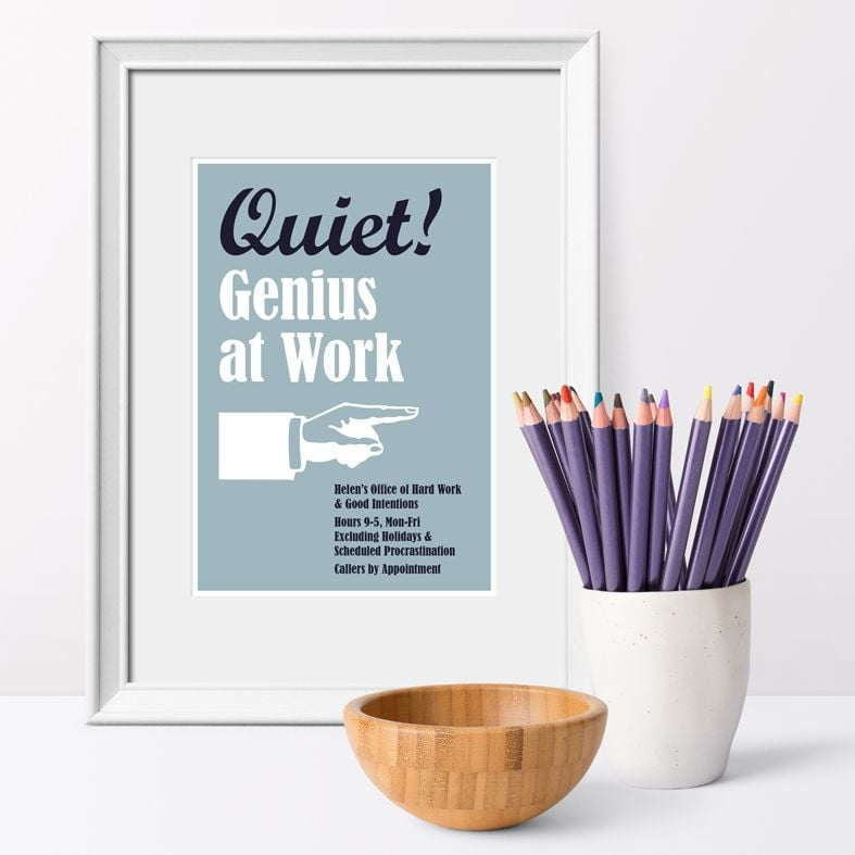 Genius at Work Personalised Print