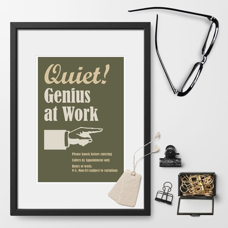 Genius at Work Personalised Print