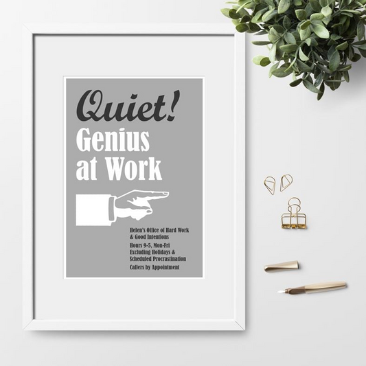 Genius at Work Personalised Print