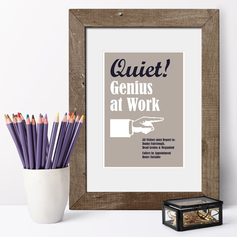 Genius at Work Personalised Print