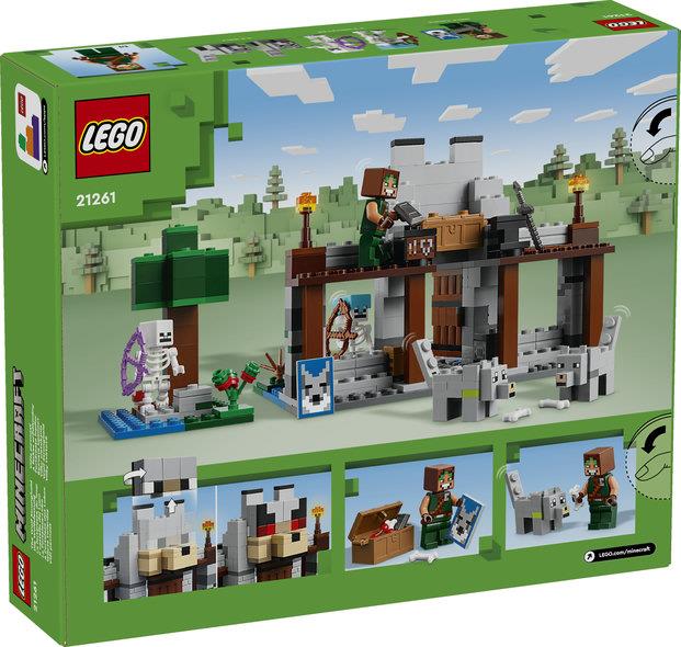 Lego Minecraft 21261 The Wolf Stronghold Toy Playset for Ages 8 and Up