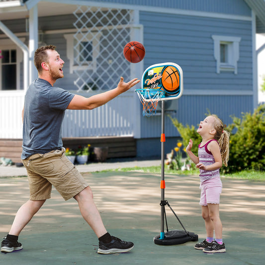 HOMCOM Kids Basketball Hoop and Stand