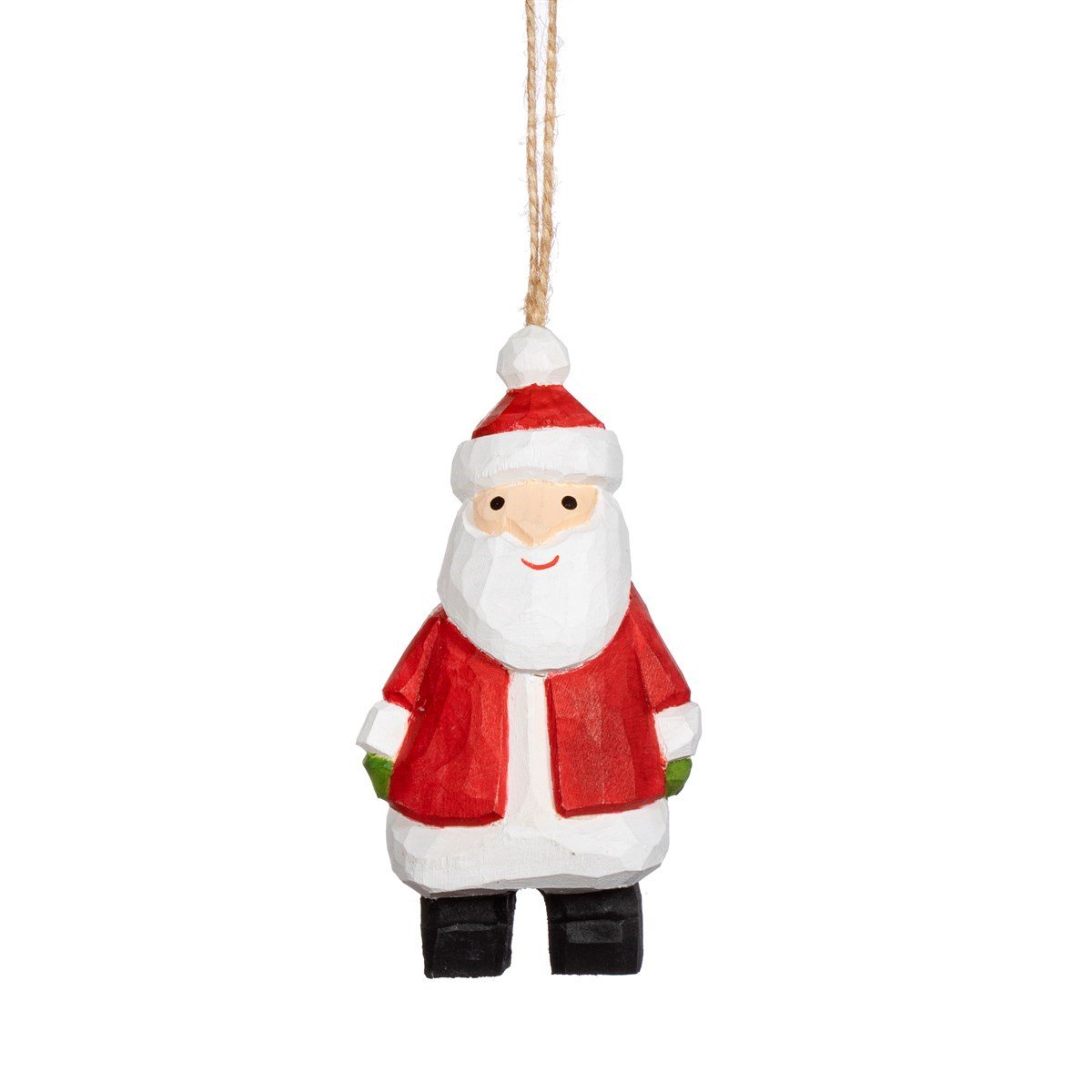 Santa Hanging Wooden Decoration