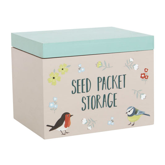 British Garden Birds Seed Packet Storage Box