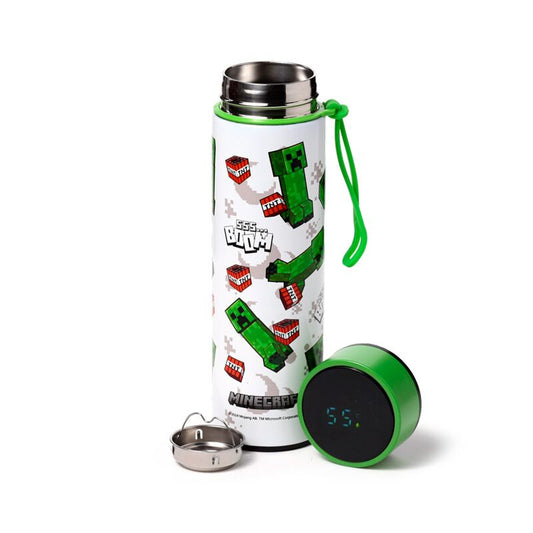 Reusable Insulated Drinks Bottle Digital Thermometer - Minecraft SSS… BOOM