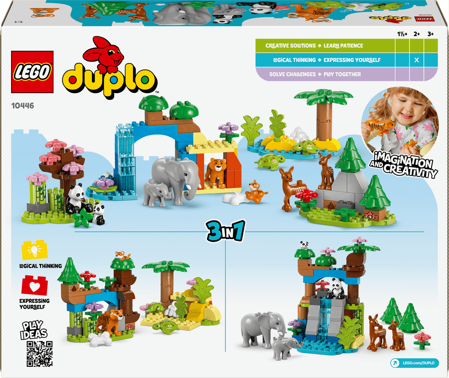 Lego Duplo 10446 3 in 1 Wild Animal Families for Toddlers Ages 2 & Up