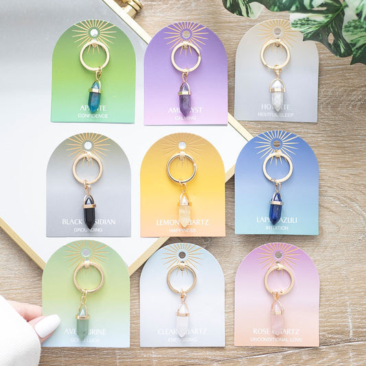 Set of 9 Crystal Keyrings