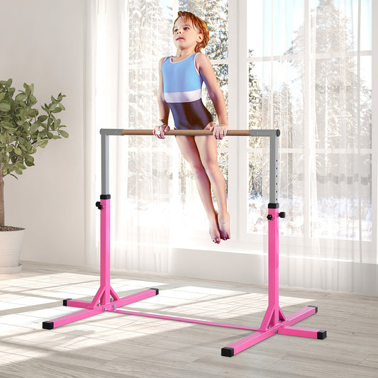 HOMCOM Height Adjustable Gymnastics Horizontal Ba