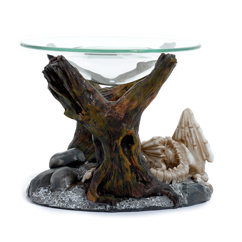 Shadows of Darkness Sleeping Bones Dragon Skeleton Oil & Wax Burner with Glass Dish