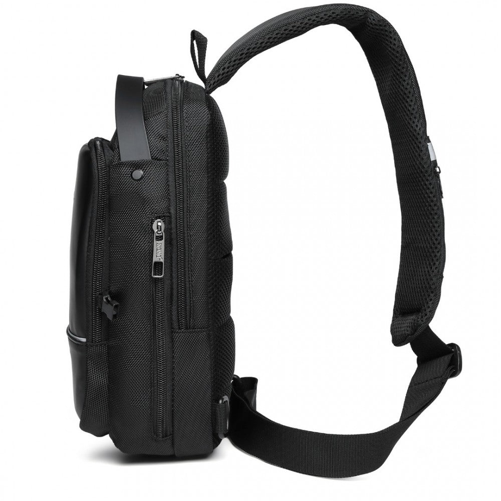 Kono Smart Sling Chest Bag With Usb Charging Port Lightweight Single Strap Crossbody Backpack