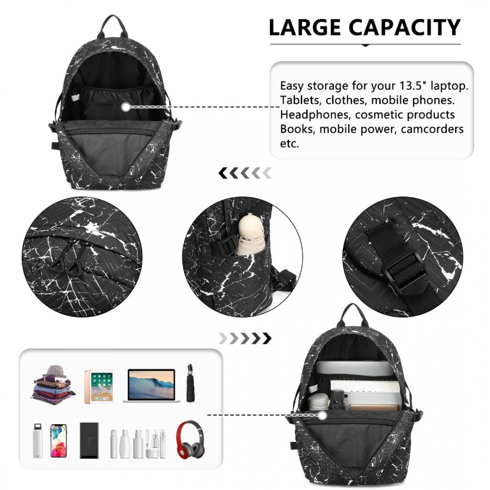 Kono water-resistant school backpack with secure laptop compartment