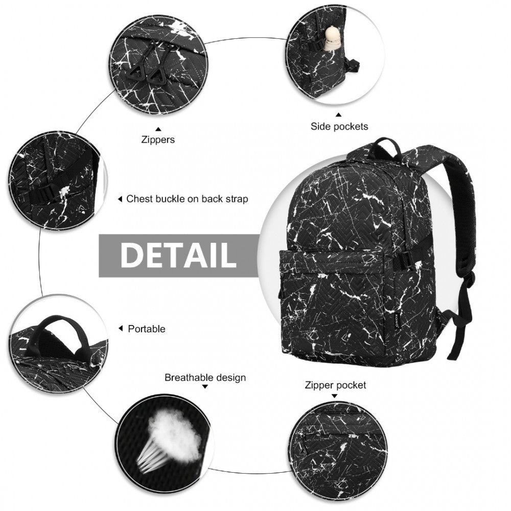 Kono water-resistant school backpack with secure laptop compartment