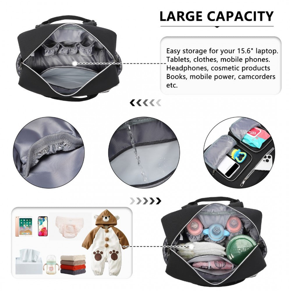 Kono Versatile Nappy Changing Tote Bag With Built-In Changing Mat Thermal Insulation Waterproof Design