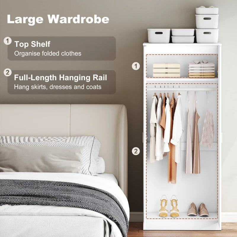 HOMCOM High Gloss 3 Piece Trio Bedroom Furniture Set