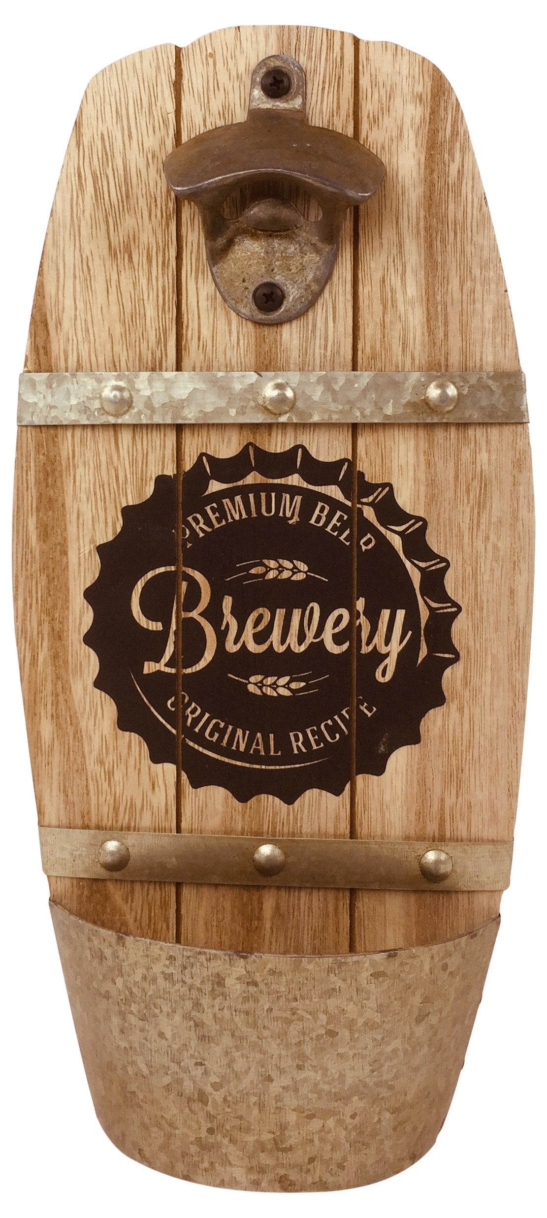 Wall Hanging Brewery Barrel Bottle Opener