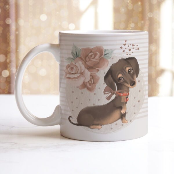 Painted Dachshund 11oz Ceramic Mug