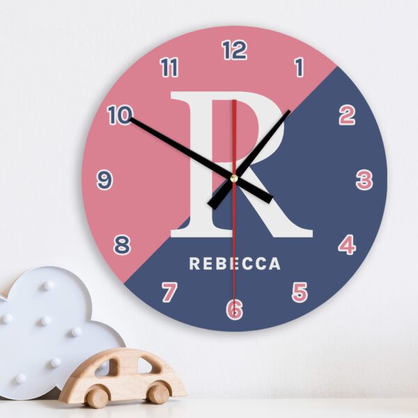 Split Colour Classy Wooden Wall Clock