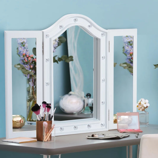 HOMCOM Trifold Freestanding Mirror