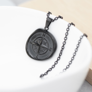 Personalised Compass Amulet Necklace