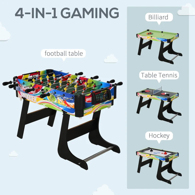 HOMCOM Folding Multi Gaming Table 4 in 1