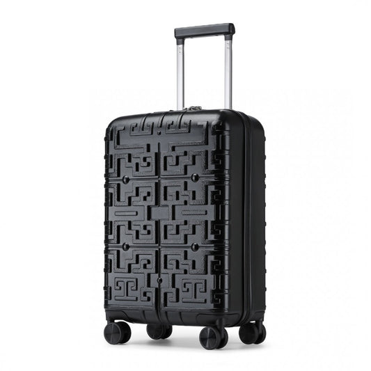 Supercase Stylish 20 Inch Carry-On Polypropylene Hardshell Suitcase With Maze Pattern