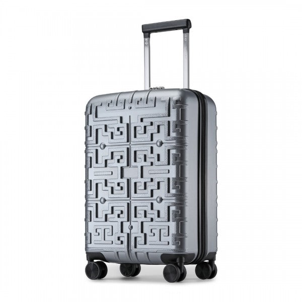 Supercase Stylish 20 Inch Carry-On Polypropylene Hardshell Suitcase With Maze Pattern