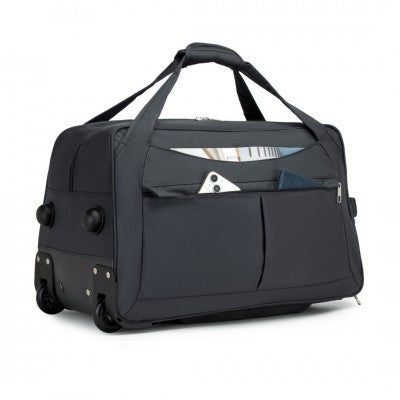 Folding travel trolley bag - grey