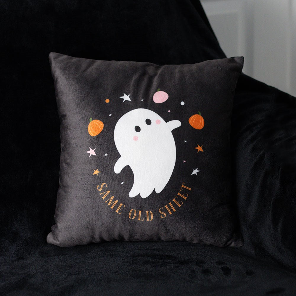 Square Same Old Sheet Ghost Cushion