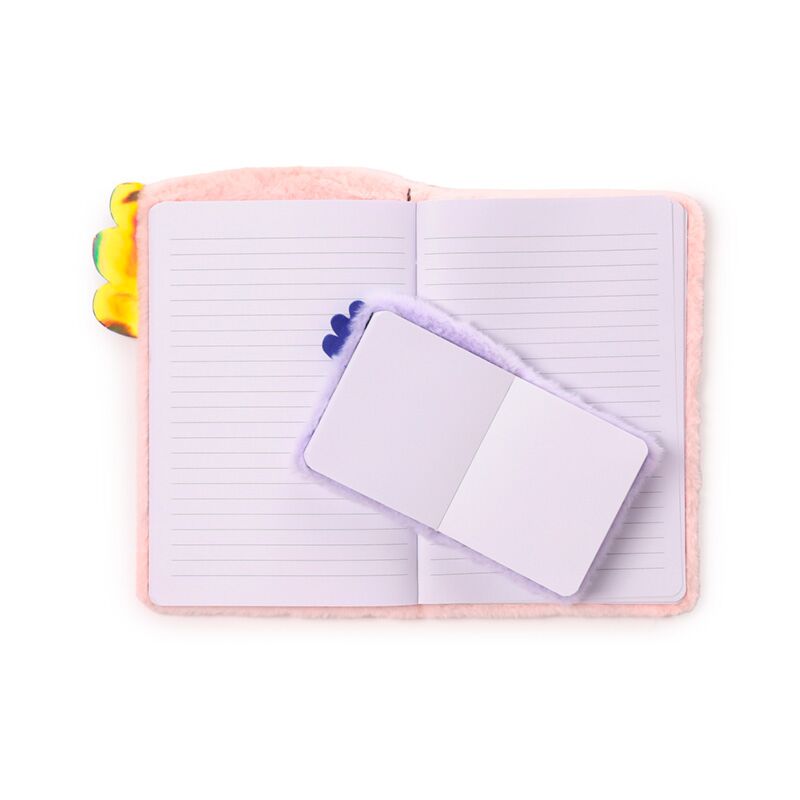 Plush A5 Notebook with Pouch & Mini Notebook - Adoramals Maddie the Axolotl