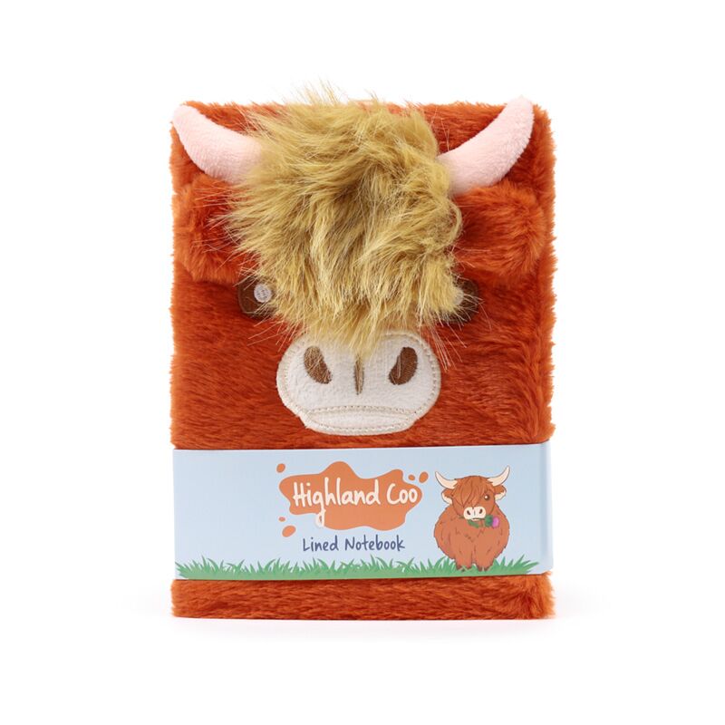 Plush A5 Notebook - Highland Coo Cow